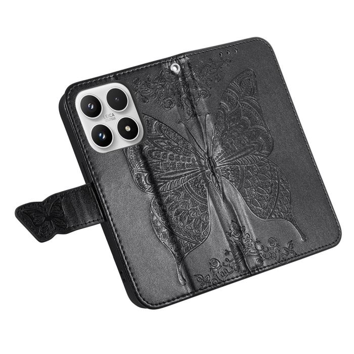 Bild 3,  Xiaomi 17 Fodral Läder Fjäril Svart - Teknikhallen.se