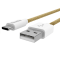 Smartline Smartline 2m 3A USB-C Fuzzy Laddningskabel Sand - Teknikhallen.se