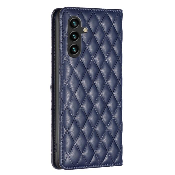 Bild 6, BINFEN BINFEN Galaxy A35 5G Fodral Flip Diamond Läder Blå - Teknikhallen.se