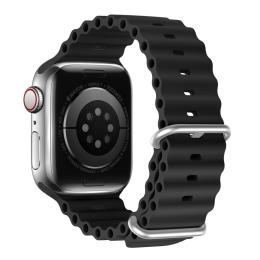 DUX DUCIS DUX DUCIS Apple Watch 42/44/45/49 mm Armband Wave Design Svart - Teknikhallen.se