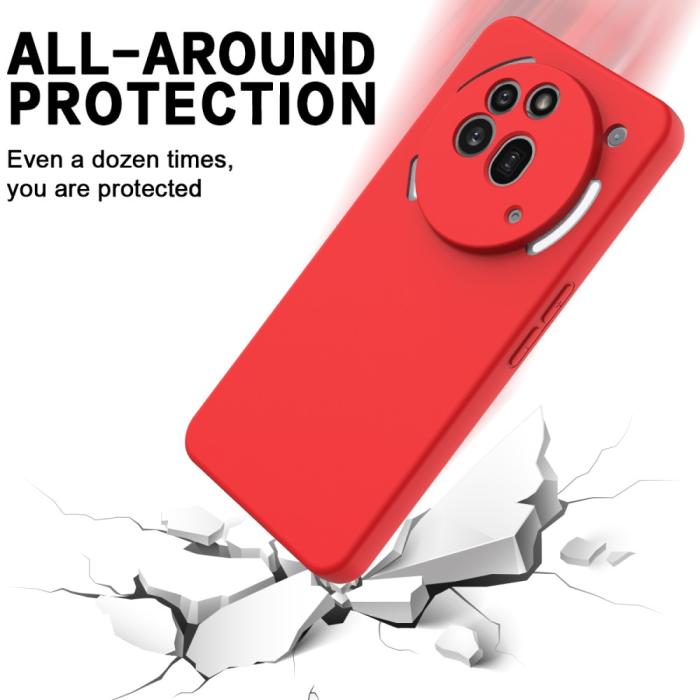 Bild 5,  Nothing Phone 3a Pro Skal Liquid Silikon Med Strap Röd - Teknikhallen.se