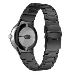  Lyxigt Metallarmband Google Pixel Watch / Watch 2 Svart - Teknikhallen.se