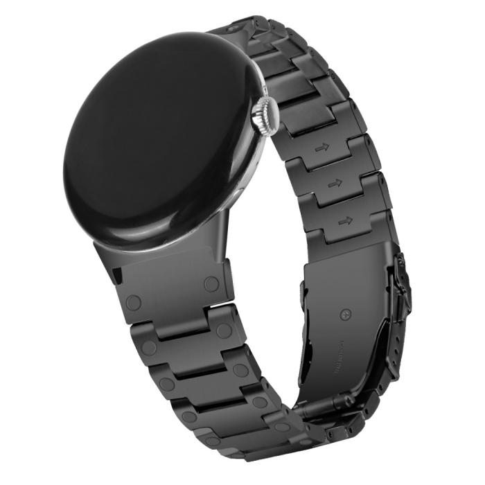 Bild 2,  Lyxigt Metallarmband Google Pixel Watch / Watch 2 Svart - Teknikhallen.se