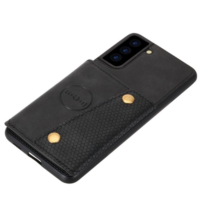 Bild 5,  Samsung Galaxy S21 FE Skal Med Kortfack Och Magnet Svart - Teknikhallen.se