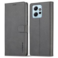 LC.IMEEKE LC.IMEEKE Xiaomi Redmi Note 12 4G Fodral L&auml;der Gr&aring; - Teknikhallen.se