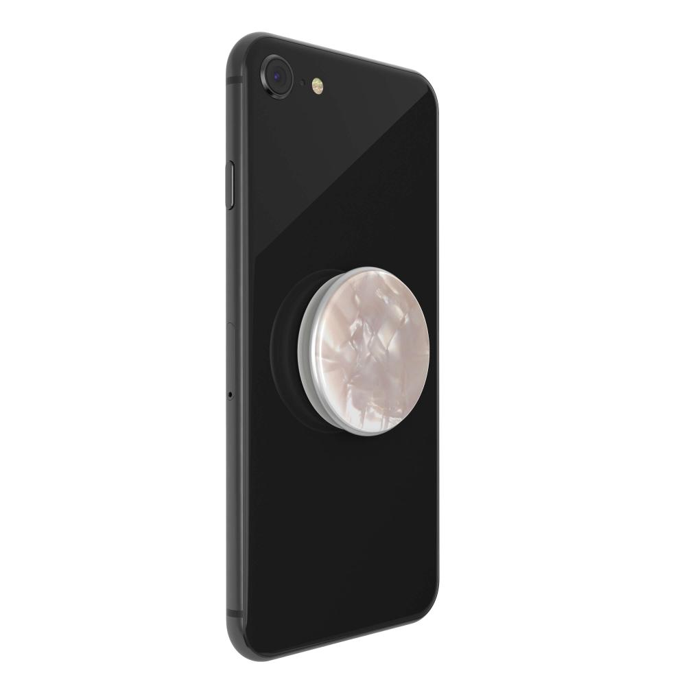 PopSockets PopSockets Avtagbart Grip med Ställfunktion LUXE Acetate Pearl White - Teknikhallen.se