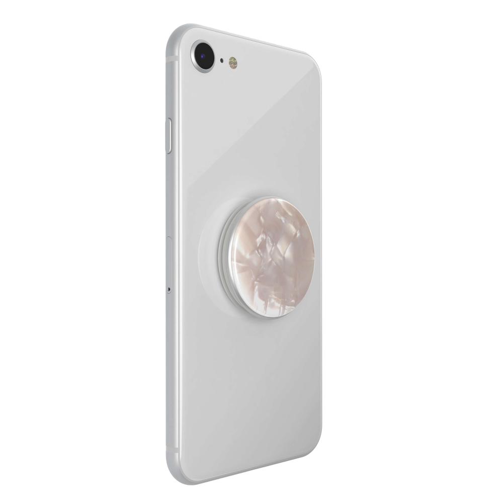 PopSockets PopSockets Avtagbart Grip med Ställfunktion LUXE Acetate Pearl White - Teknikhallen.se