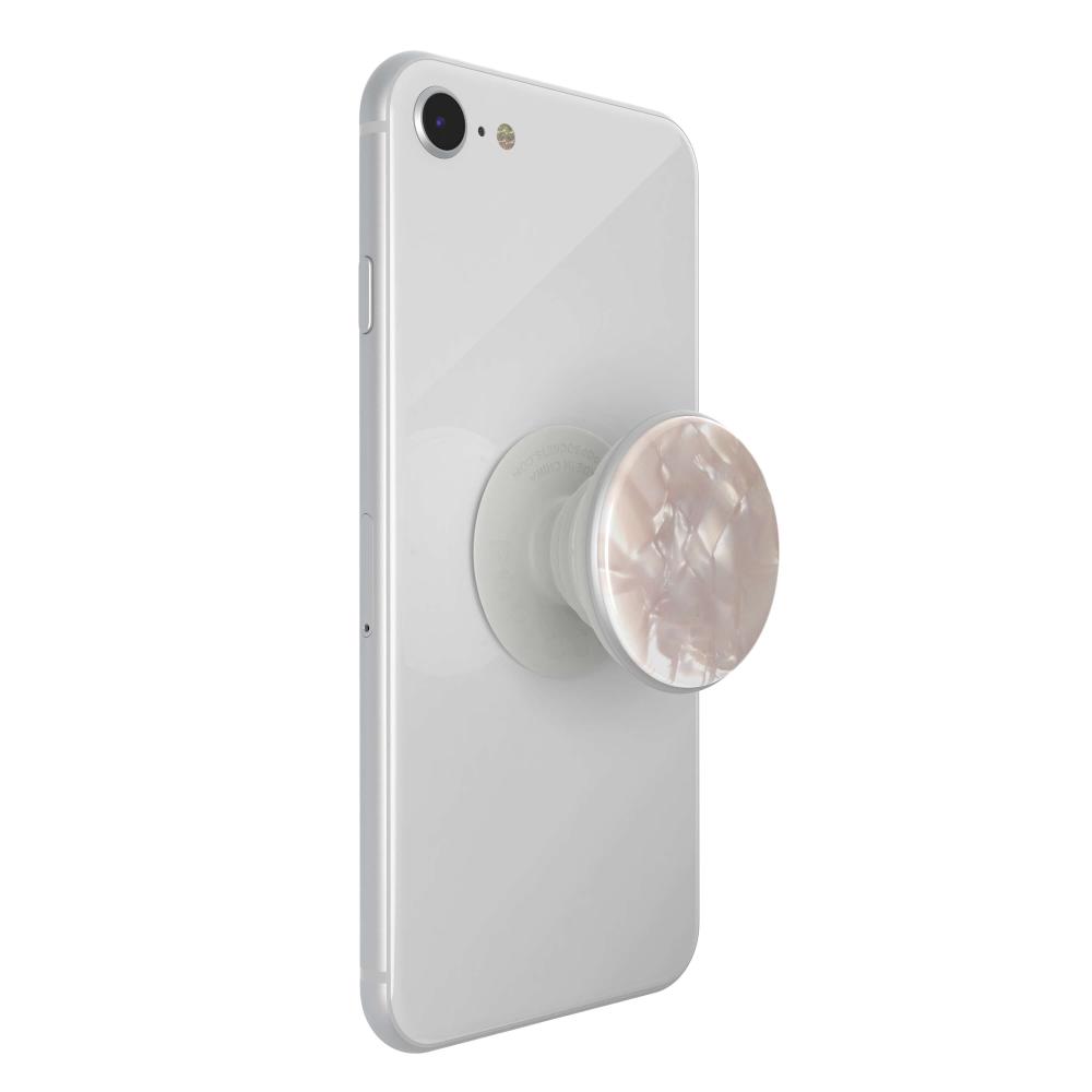 PopSockets PopSockets Avtagbart Grip med Ställfunktion LUXE Acetate Pearl White - Teknikhallen.se