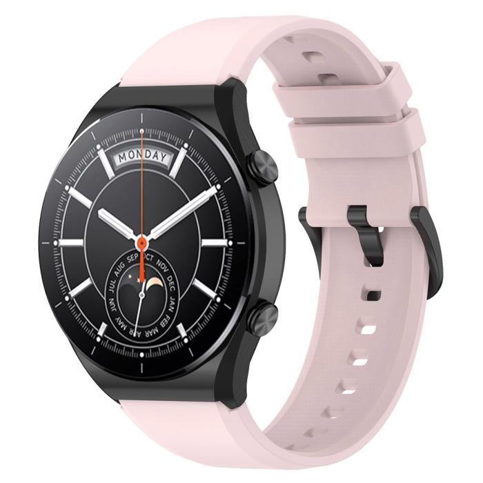 Bild 2,  Silikon Armband Smartwatch (22 mm) Ljus Rosa - Teknikhallen.se