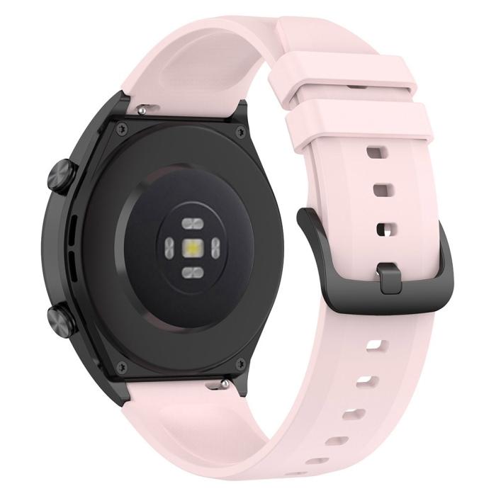 Bild 3,  Silikon Armband Smartwatch (22 mm) Ljus Rosa - Teknikhallen.se