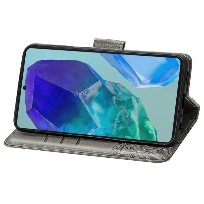 Bild 3,  Samsung Galaxy A16 Fodral Med Fjäril Tryck Grå - Teknikhallen.se