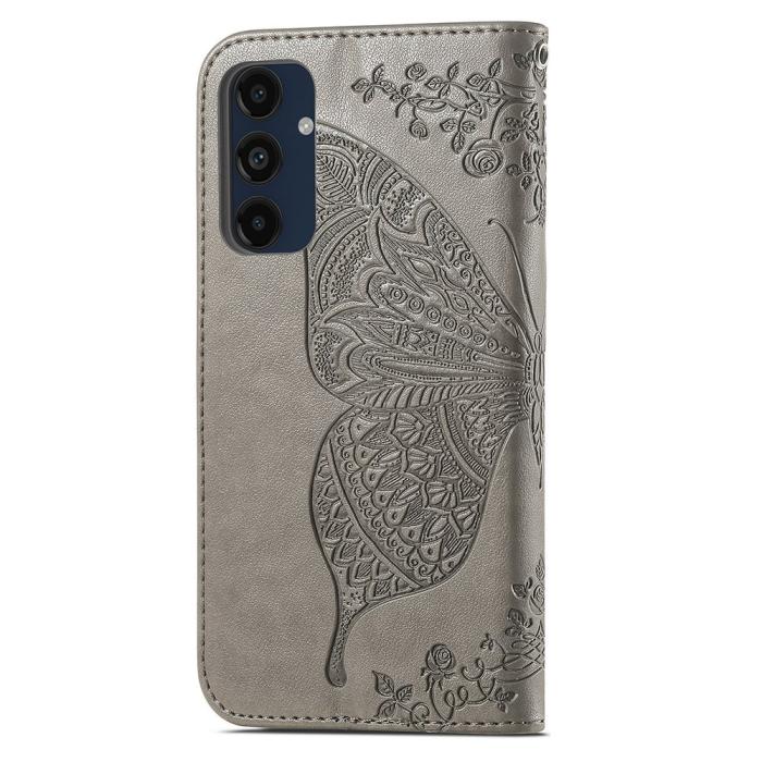 Bild 5,  Samsung Galaxy A16 Fodral Med Fjäril Tryck Grå - Teknikhallen.se