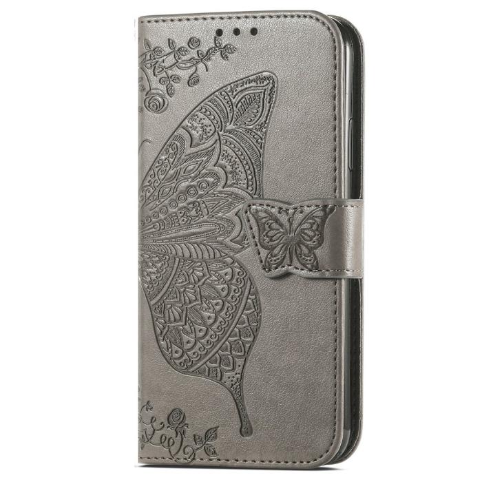 Bild 6,  Samsung Galaxy A16 Fodral Med Fjäril Tryck Grå - Teknikhallen.se