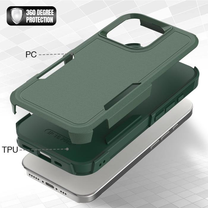 Bild 2,  iPhone 16 Pro Skal Extreme Shockproof Grön - Teknikhallen.se