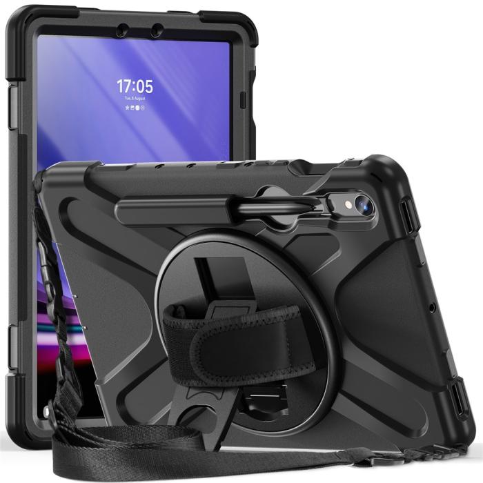Bild 2,  Galaxy Tab S10 Lite/S10 FE/S9 FE/S9/S8/S7 Skal 360° Hybrid Svart - Teknikhallen.se