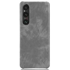  Sony Xperia 1 V Skal Slim L&auml;der Gr&aring; - Teknikhallen.se