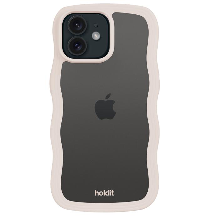 Bild 2, holdit holdit iPhone 12/12 Pro Skal Wavy Light Beige Transparent - Teknikhallen.se