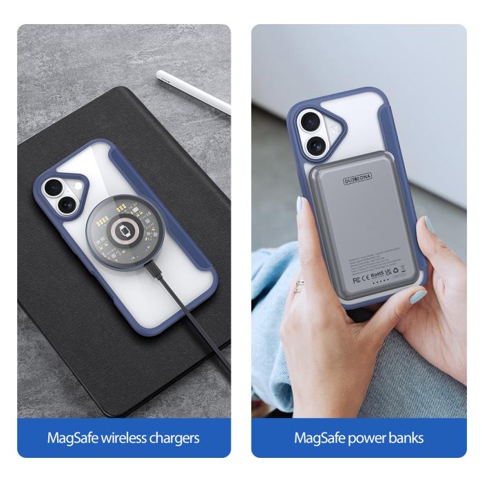 Bild 4, DUX DUCIS DUX DUCIS iPhone 17 Fodral MagSafe Skin X Pro Blå - Teknikhallen.se