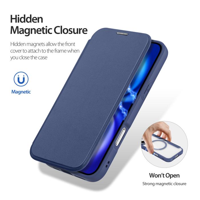 Bild 6, DUX DUCIS DUX DUCIS iPhone 17 Fodral MagSafe Skin X Pro Blå - Teknikhallen.se
