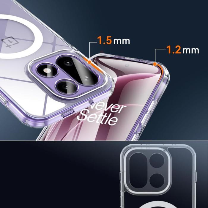 Bild 4, Tech-Protect Tech-Protect OnePlus 15 Skal MagSafe FlexAir Hybrid Transparent - Teknikhallen.se