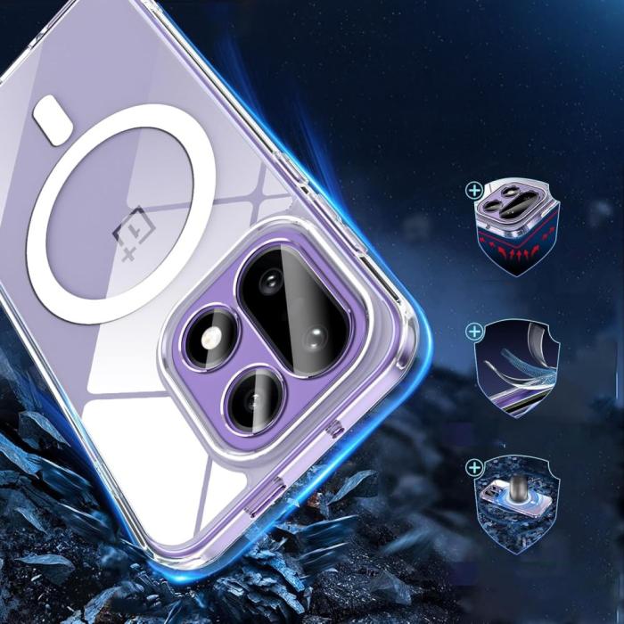 Bild 5, Tech-Protect Tech-Protect OnePlus 15 Skal MagSafe FlexAir Hybrid Transparent - Teknikhallen.se