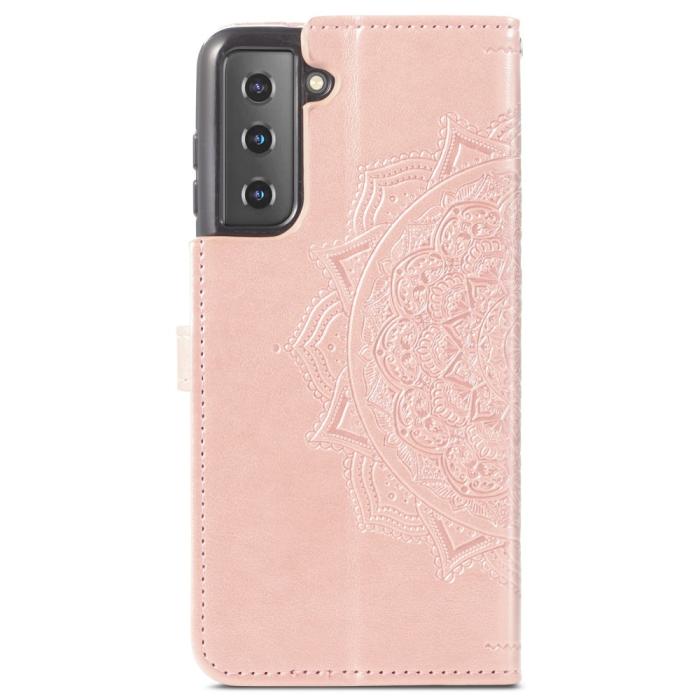 Bild 3,  Samsung Galaxy S22 Plus Fodral Mandala Läder Roséguld - Teknikhallen.se