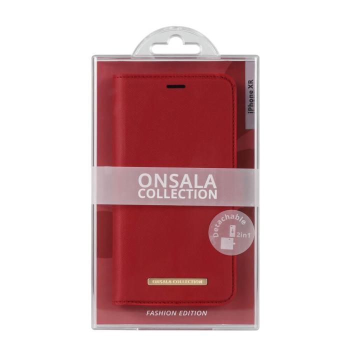 Bild 2, Onsala ONSALA iPhone XR 2in1 Magnet Fodral / Skal Saffiano Red - Teknikhallen.se