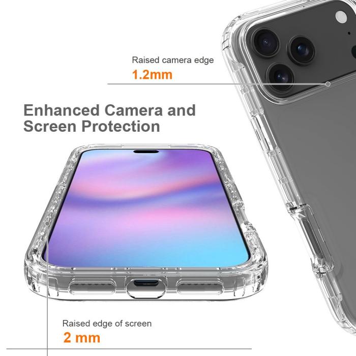 Bild 4,  iPhone 17 Pro Max Skal Shockproof Hybrid Transparent - Teknikhallen.se