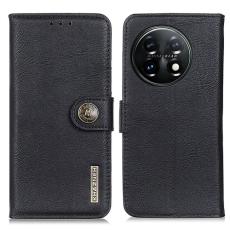KHAZNEH KHAZNEH OnePlus 11 5G Fodral L&auml;der Svart - Teknikhallen.se
