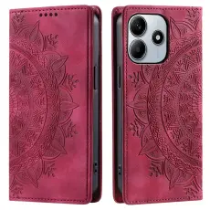  Xiaomi Redmi Note 14 4G Fodral Flip Mandala L&auml;der Rosa - Teknikhallen.se