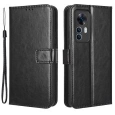  Xiaomi 12T / 12T Pro Fodral Crazy Horse L&auml;der Svart - Teknikhallen.se