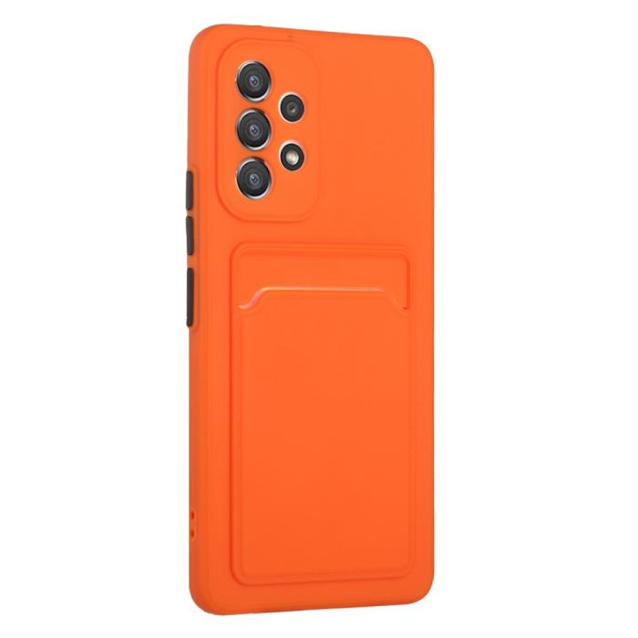 Bild 3,  Samsung Galaxy A53 5G Skal TPU Kortfack Orange - Teknikhallen.se