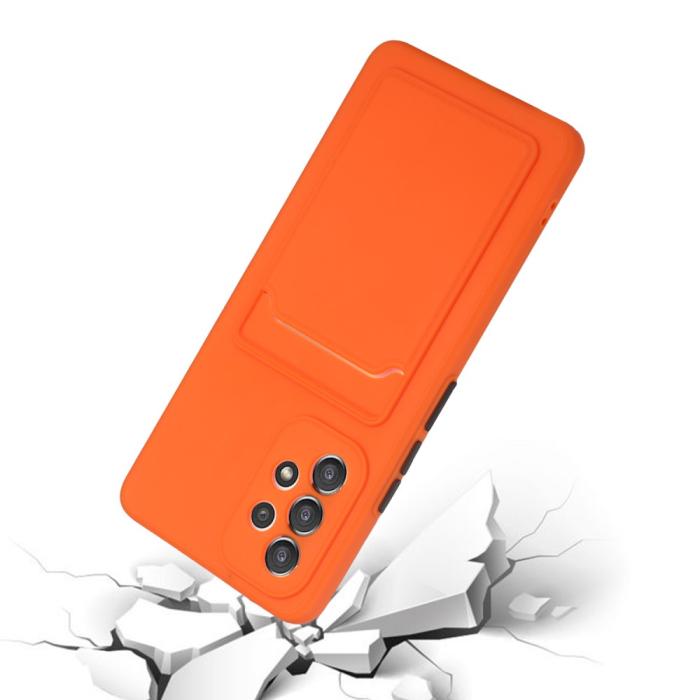 Bild 5,  Samsung Galaxy A53 5G Skal TPU Kortfack Orange - Teknikhallen.se