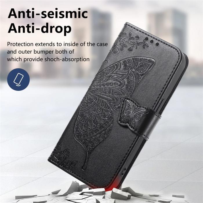 Bild 5,  Xiaomi 17 Fodral Läder Fjäril Svart - Teknikhallen.se