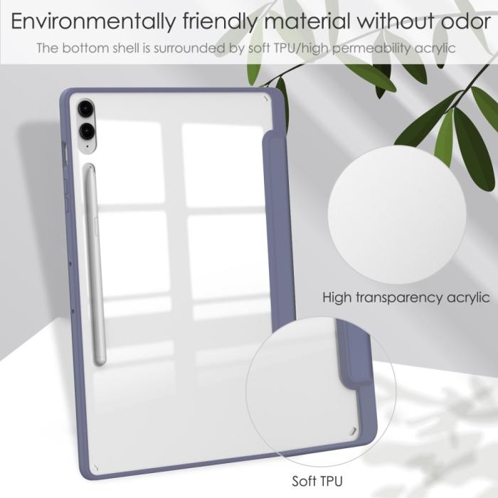 Bild 6,  Galaxy Tab S9 FE Plus Fodral Hybrid Pennhållare Lila - Teknikhallen.se