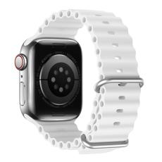 DUX DUCIS DUX DUCIS Apple Watch 42/44/45/46/49 mm Armband Wave Design Vit - Teknikhallen.se
