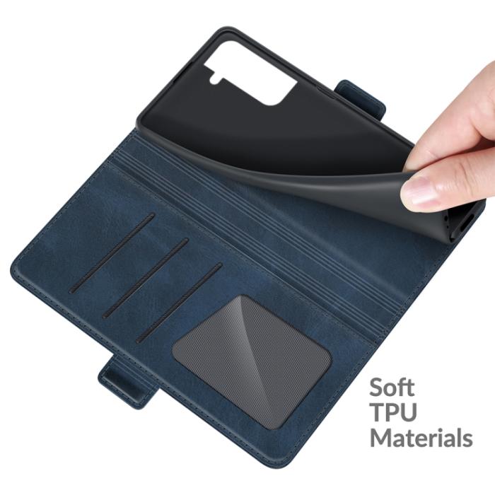 Bild 6,  Samsung Galaxy S22 Fodral Magnetisk Stängning Blå - Teknikhallen.se