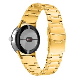  Lyxigt Metallarmband Google Pixel Watch / Watch 2 Guld - Teknikhallen.se