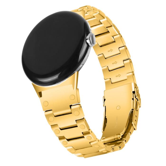 Bild 2,  Lyxigt Metallarmband Google Pixel Watch / Watch 2 Guld - Teknikhallen.se
