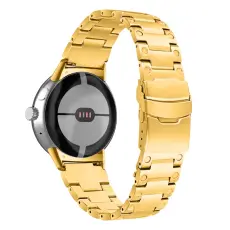  Lyxigt Metallarmband Google Pixel Watch / Watch 2 Guld - Teknikhallen.se