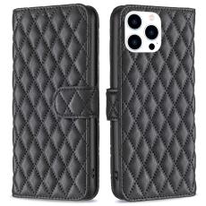  iPhone 16 Pro Fodral Diamond L&auml;der Svart - Teknikhallen.se