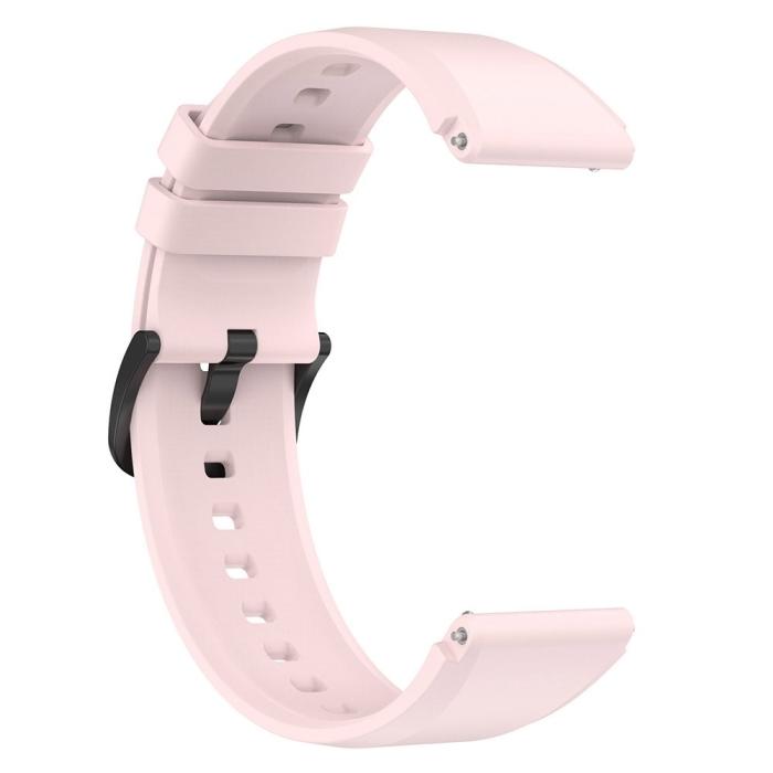 Bild 5,  Silikon Armband Smartwatch (22 mm) Ljus Rosa - Teknikhallen.se