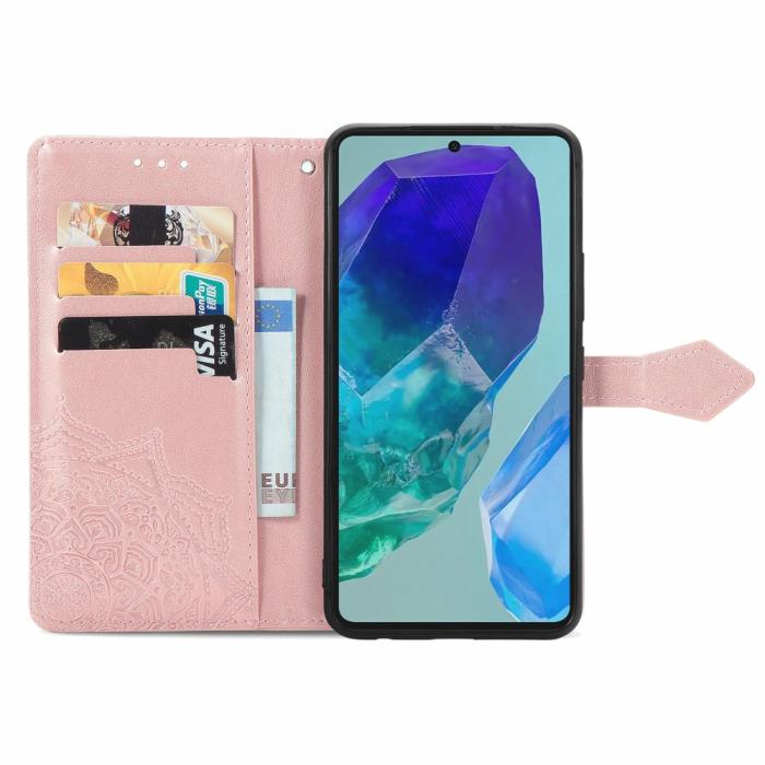 Bild 2,  Samsung Galaxy A16 Fodral Med Mandala Tryck Roséguld - Teknikhallen.se