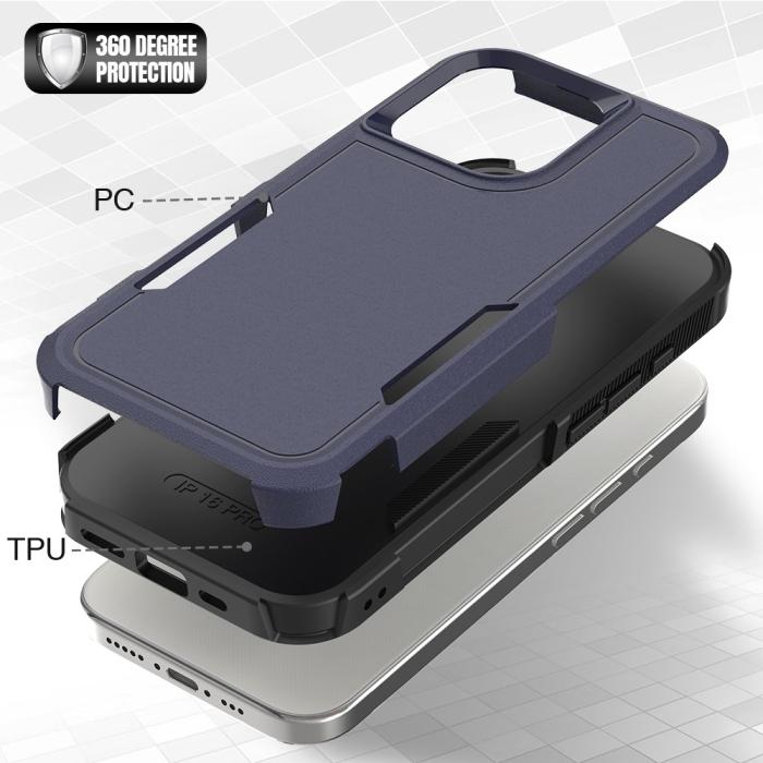 Bild 2,  iPhone 16 Pro Skal Extreme Shockproof Mörk Blå - Teknikhallen.se