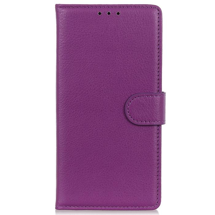 Bild 6,  Samsung Galaxy S23 Ultra Fodral Litchi Läder Lila - Teknikhallen.se