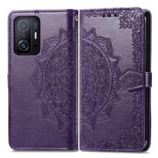  Xiaomi 11T / 11T Pro Fodral L&auml;der Mandala Lila - Teknikhallen.se