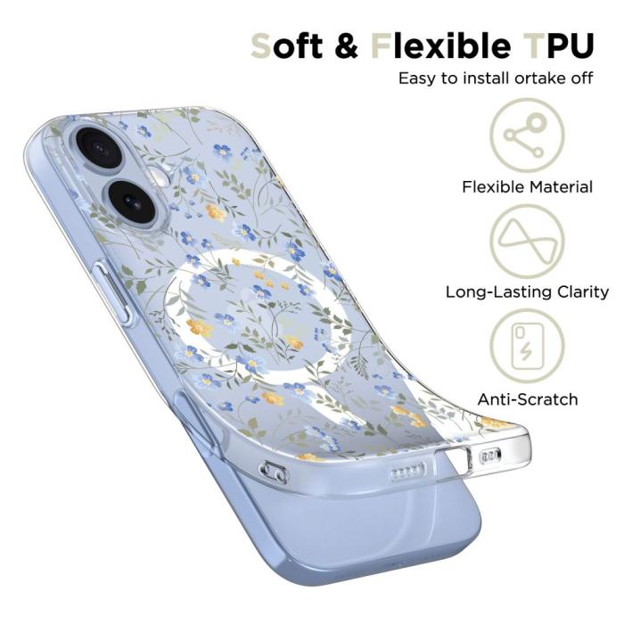 Bild 4, Tech-Protect Tech-Protect iPhone 17 Skal MagSafe FlexAir Spring Flowers - Teknikhallen.se