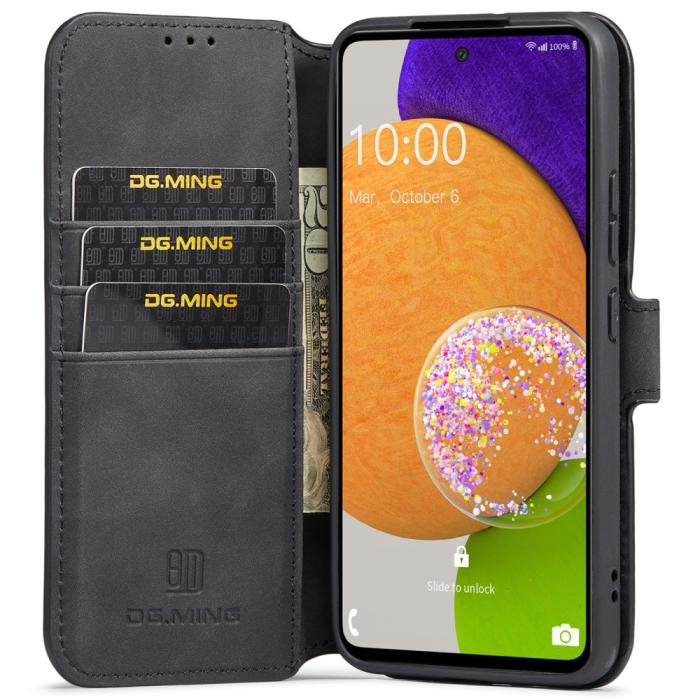 Bild 5, DG.MING DG.MING Samsung Galaxy A53 5G Fodral Retro Läder Svart - Teknikhallen.se