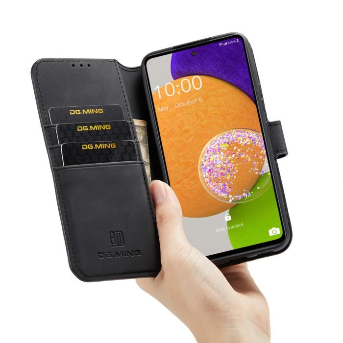 Bild 6, DG.MING DG.MING Samsung Galaxy A53 5G Fodral Retro Läder Svart - Teknikhallen.se