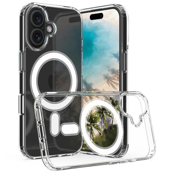 Bild 2,  iPhone 16 Skal MagSafe Akryl/TPU Transparent - Teknikhallen.se